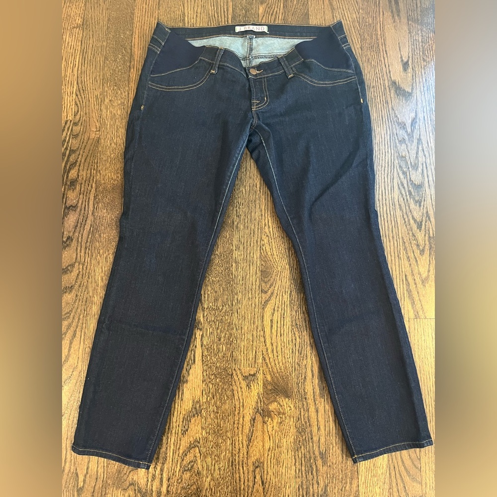 J Brand Mama J Side Panel Skinny Dark Denim Stretch Jeans Maternity 31